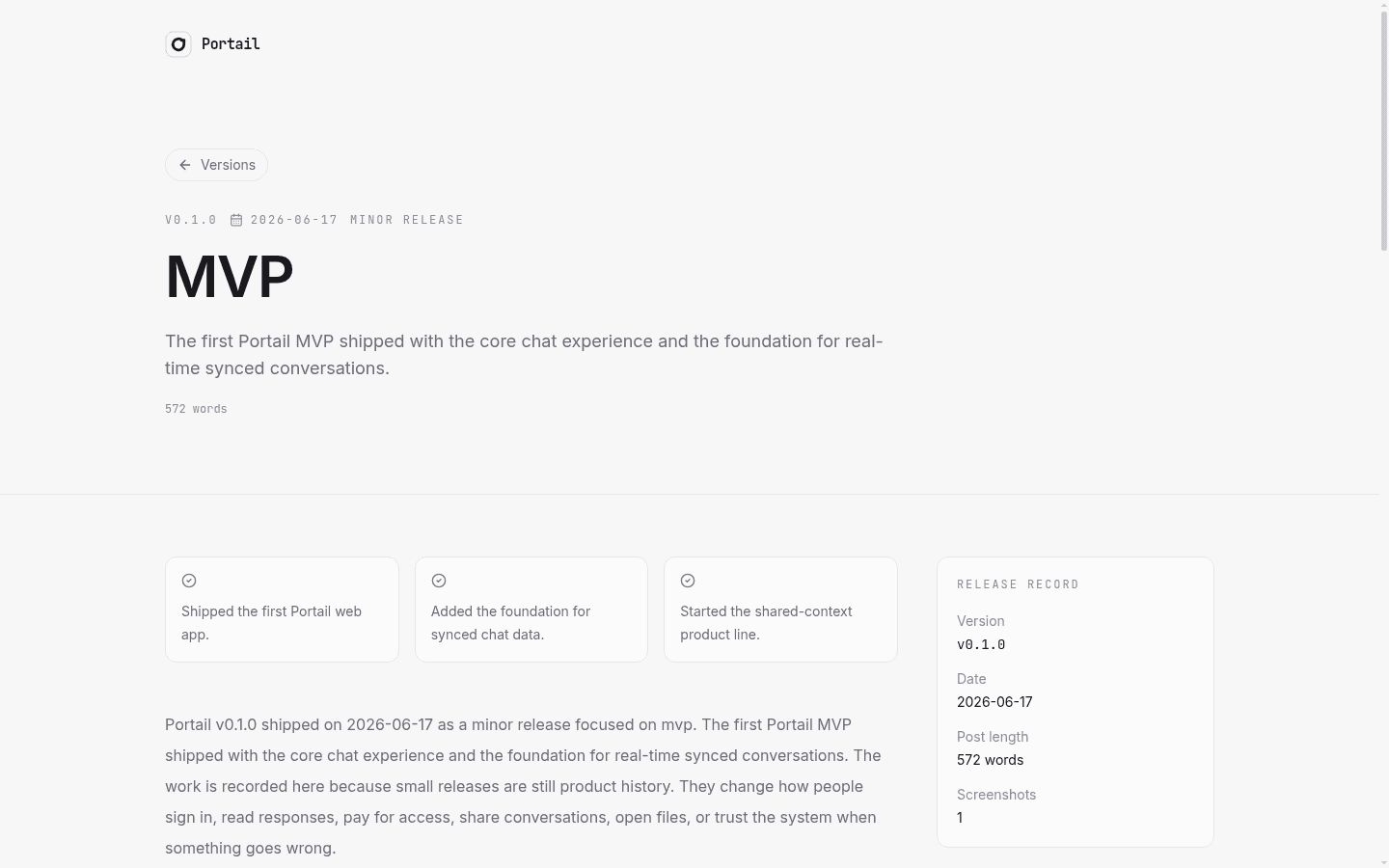 Portail v0.1.0 release post
