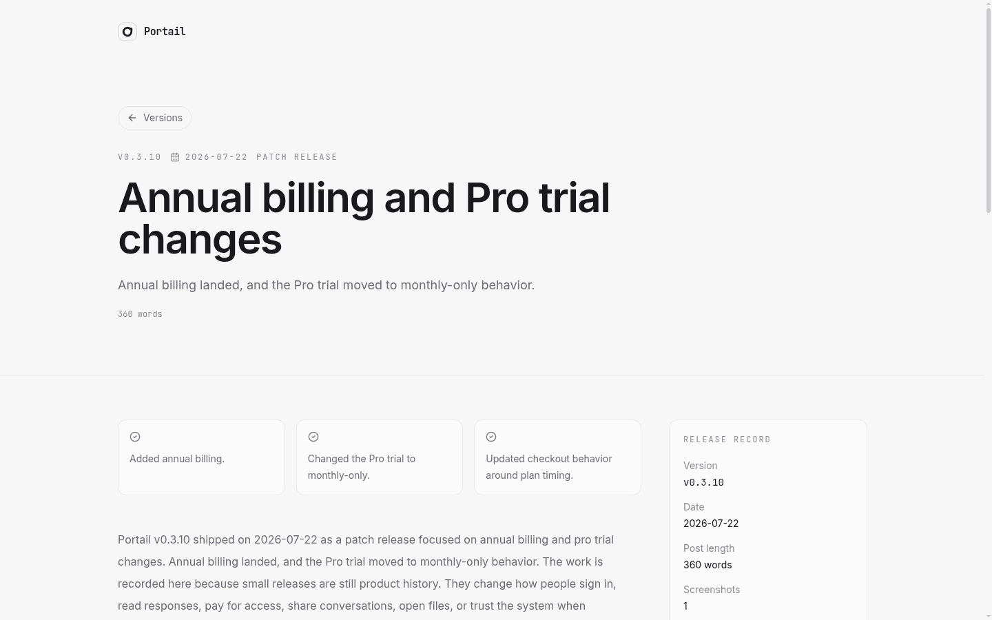 Portail v0.3.10 release post