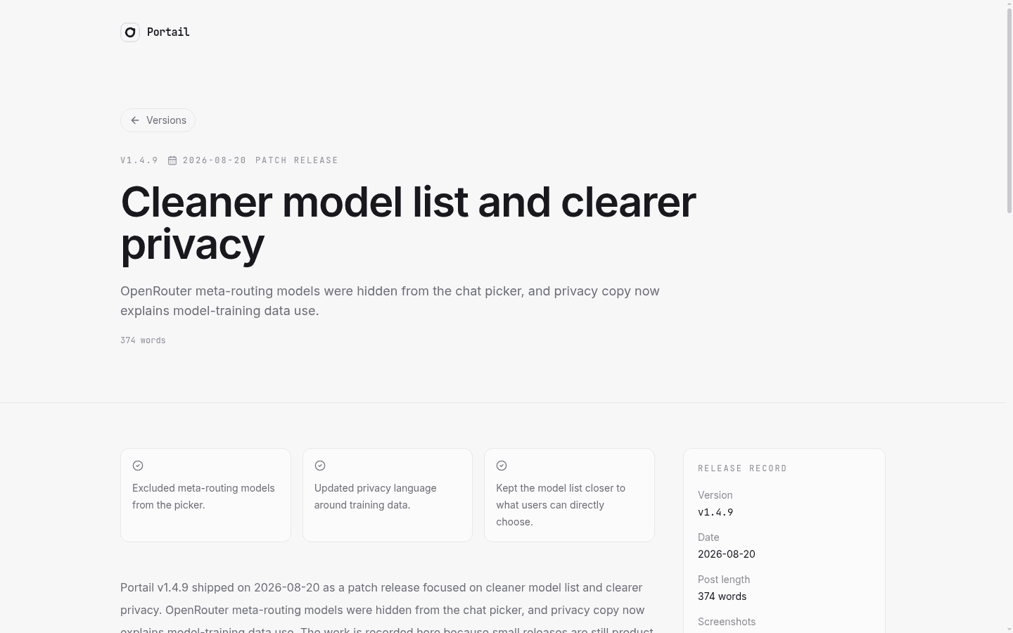 Portail v1.4.9 release post