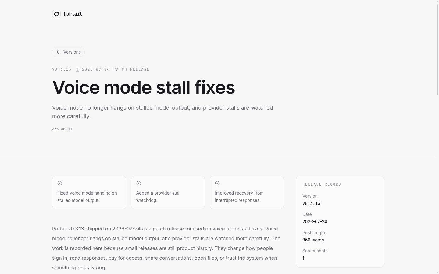 Portail v0.3.13 release post