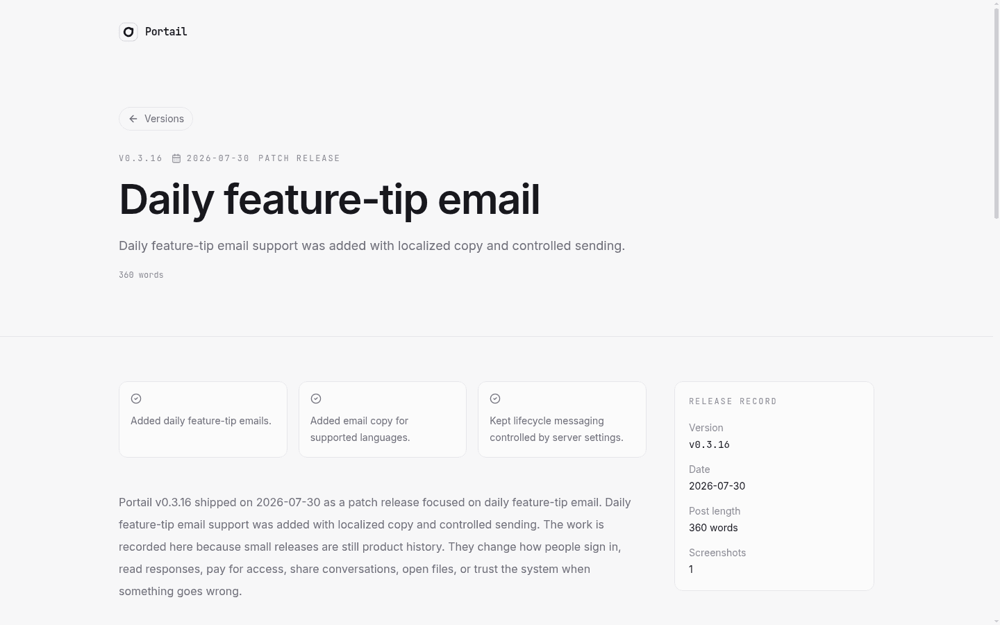 Portail v0.3.16 release post