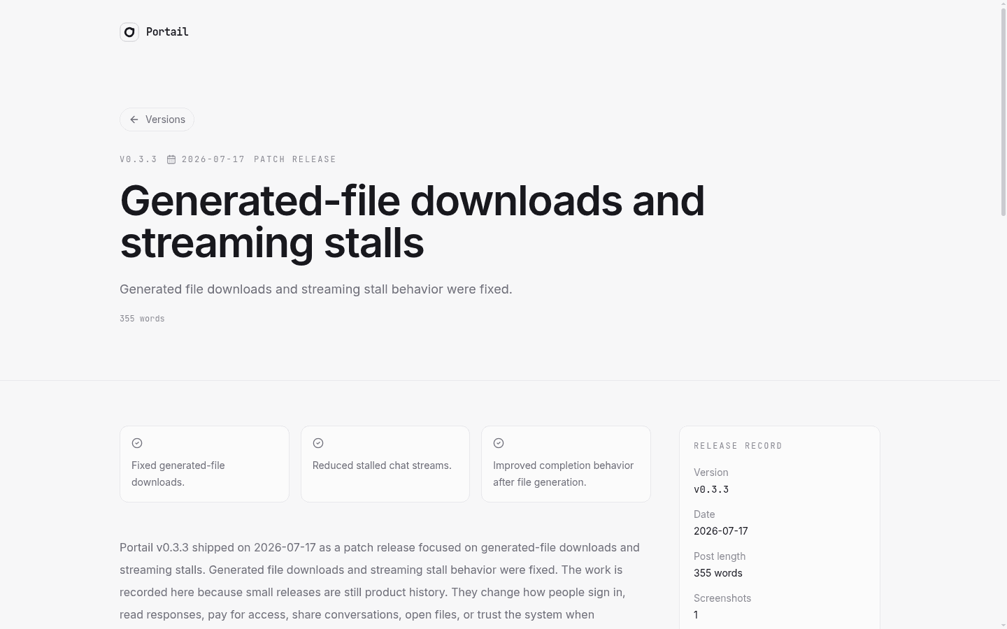Portail v0.3.3 release post