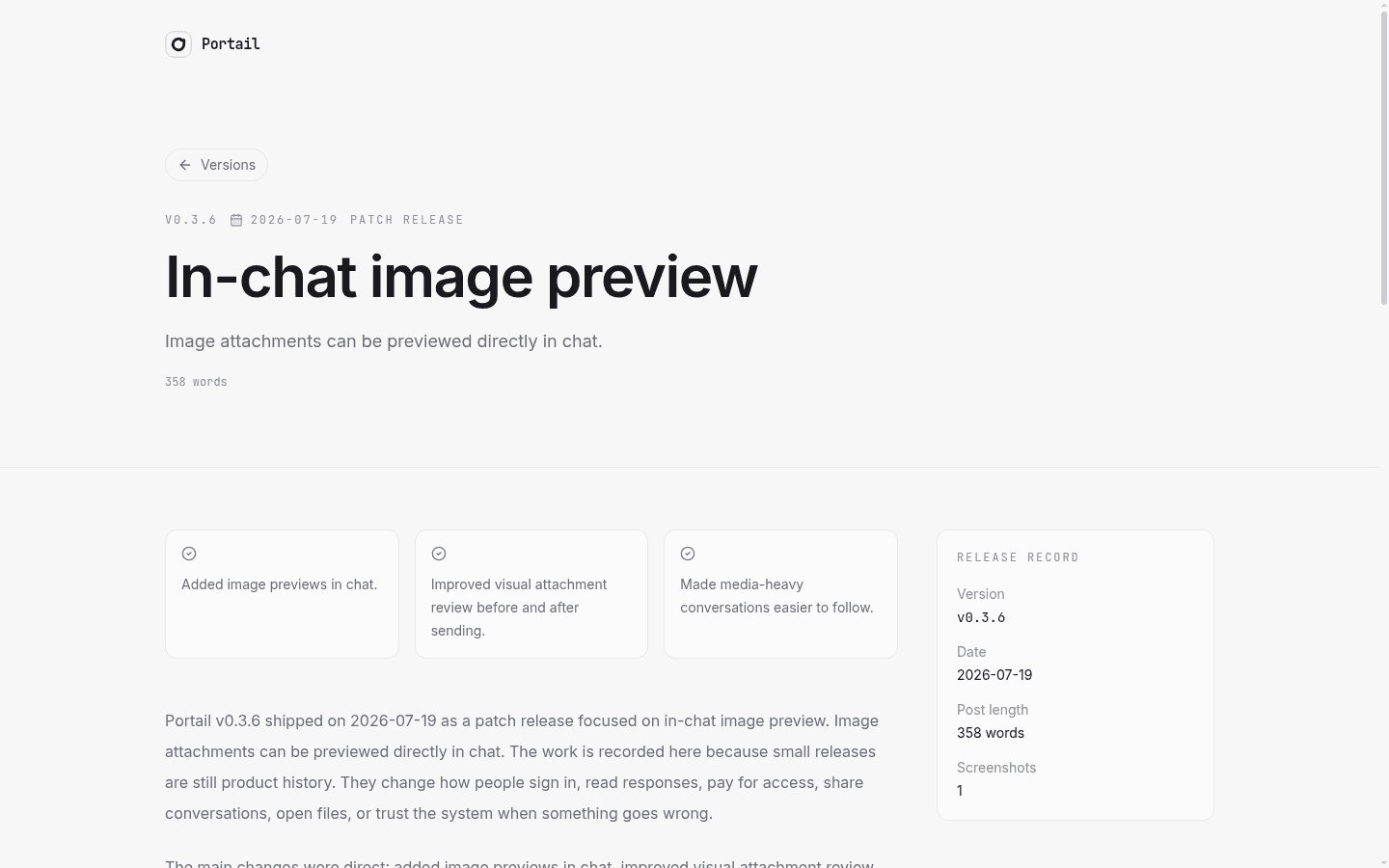 Portail v0.3.6 release post