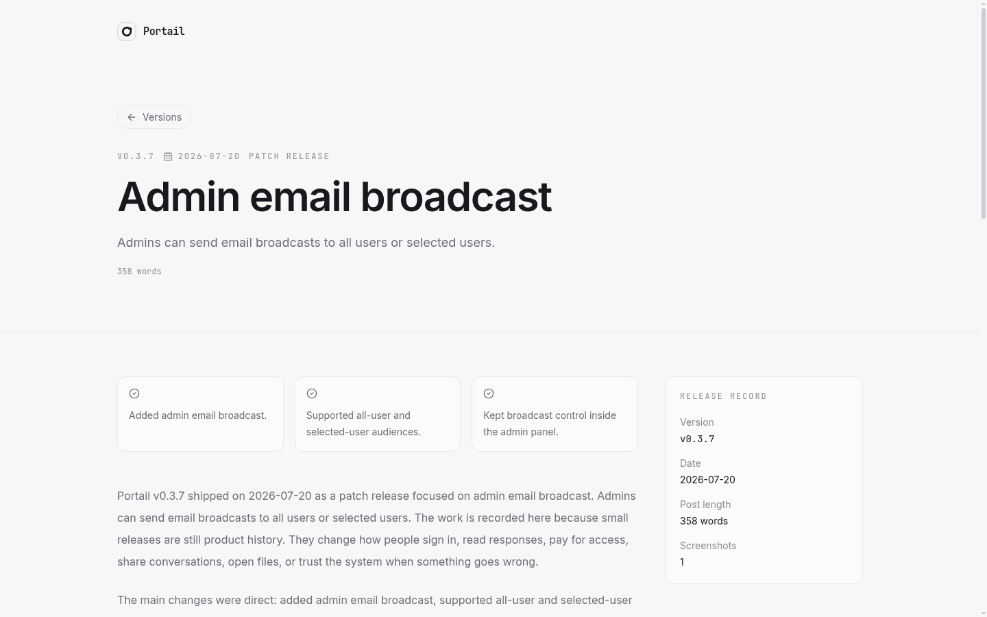 Portail v0.3.7 release post