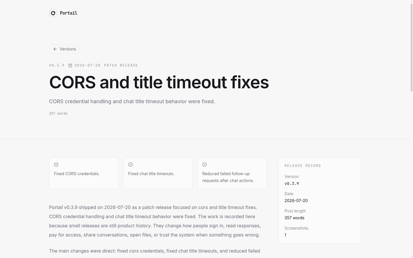 Portail v0.3.9 release post