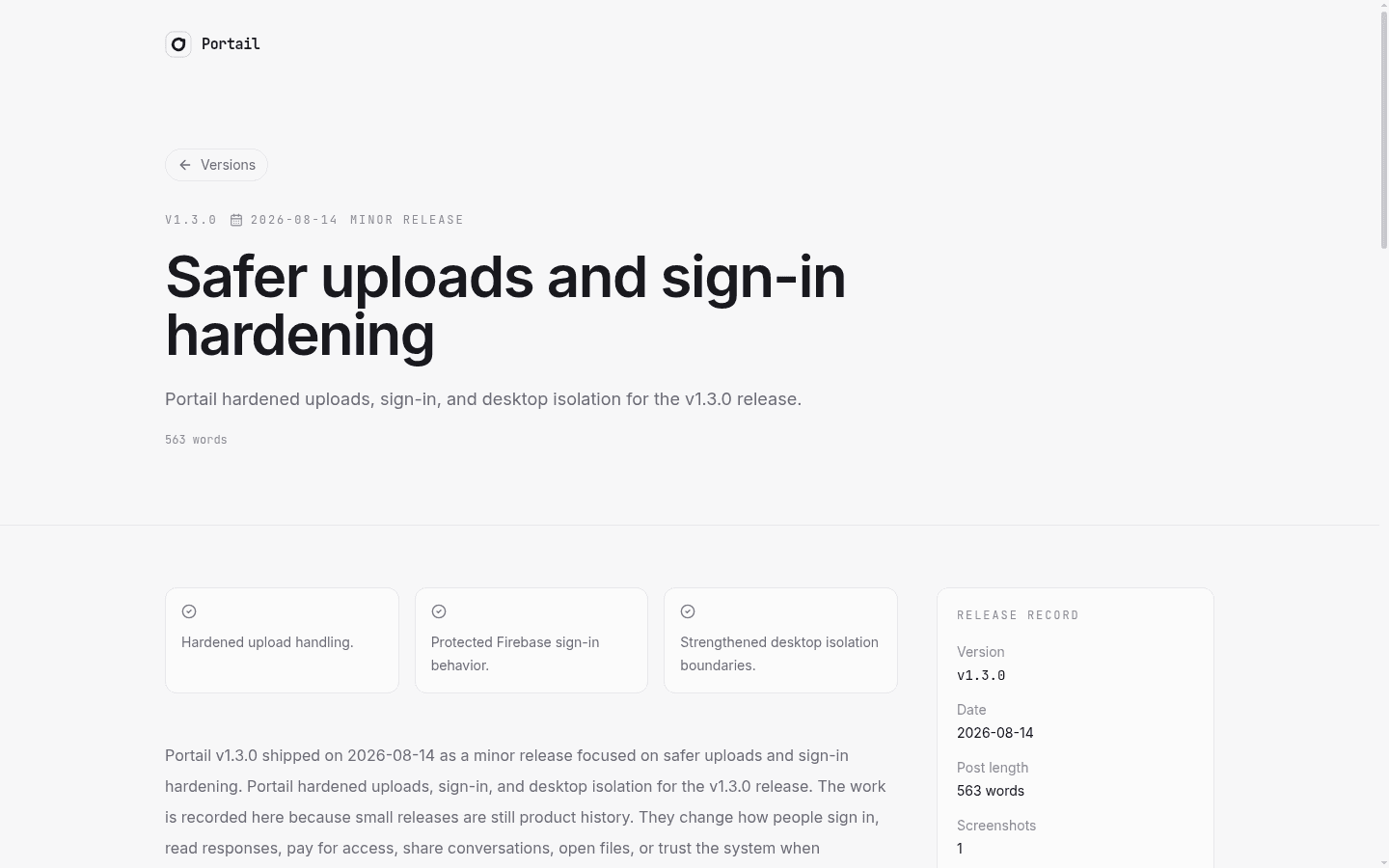 Portail v1.3.0 release post