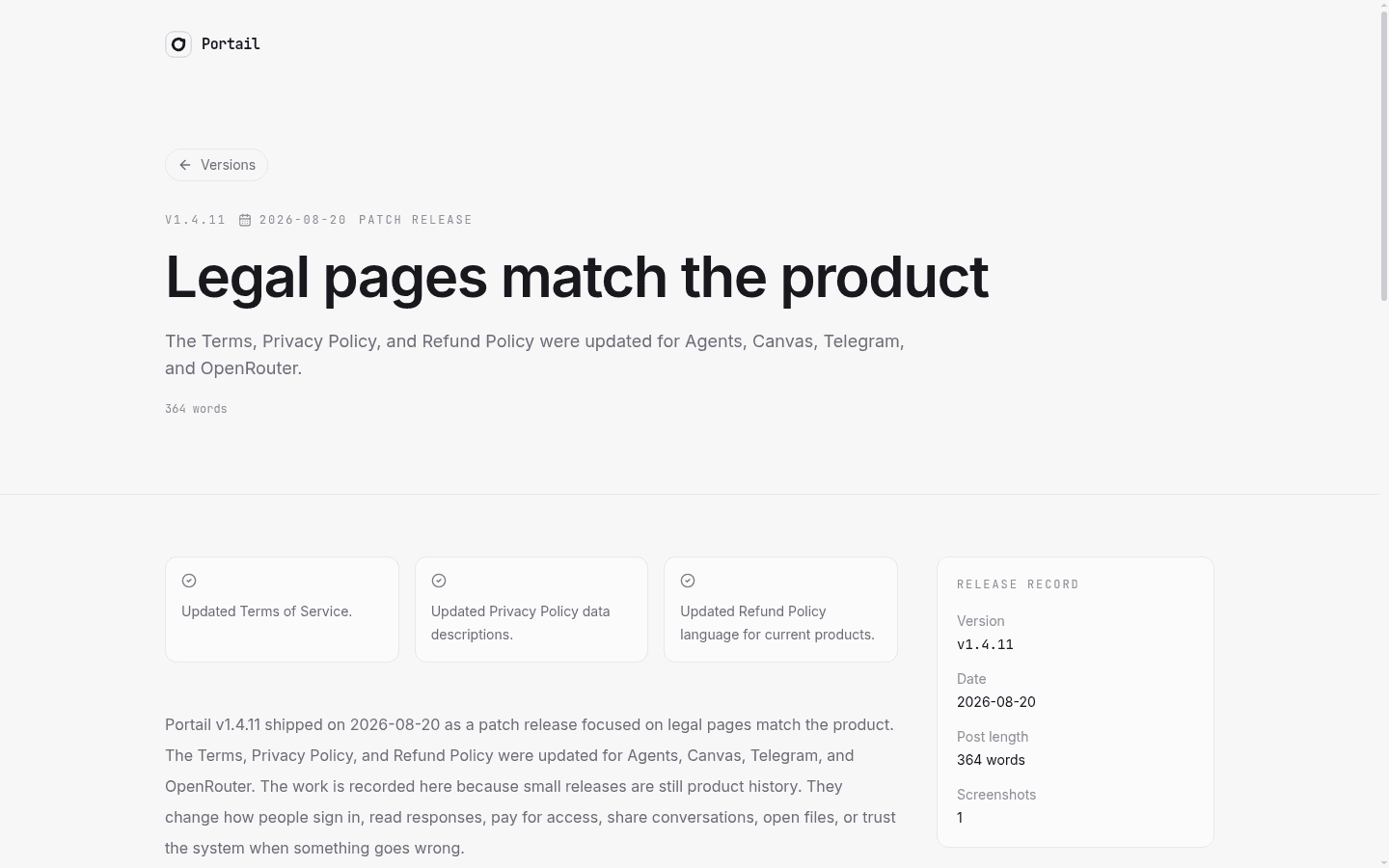 Portail v1.4.11 release post