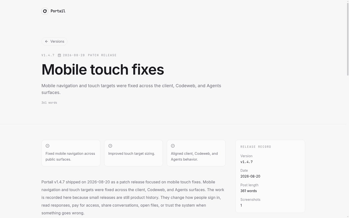 Portail v1.4.7 release post