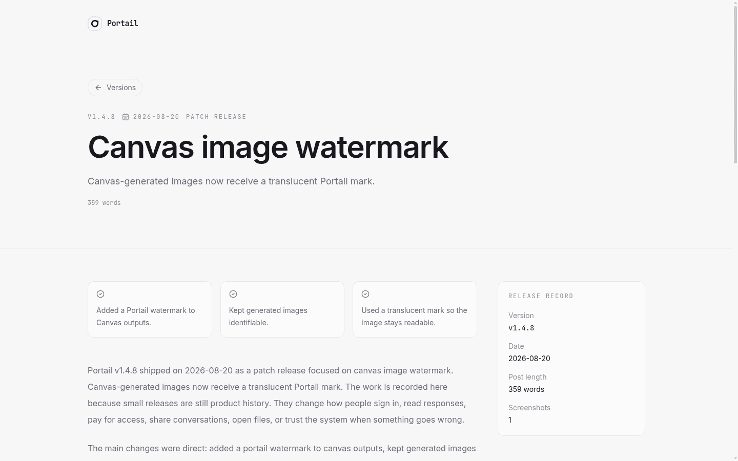 Portail v1.4.8 release post